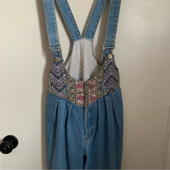 Vintage 90s Women's Blue Denim Overalls - Picture 5 of 10